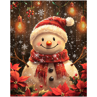 CRZMODE Christmas Paint by Numbers Kit for Adults, Snowman Paint by Numbers for Adults, Acrylic Painting Crafts for Home Decor Gift (16x20inch)