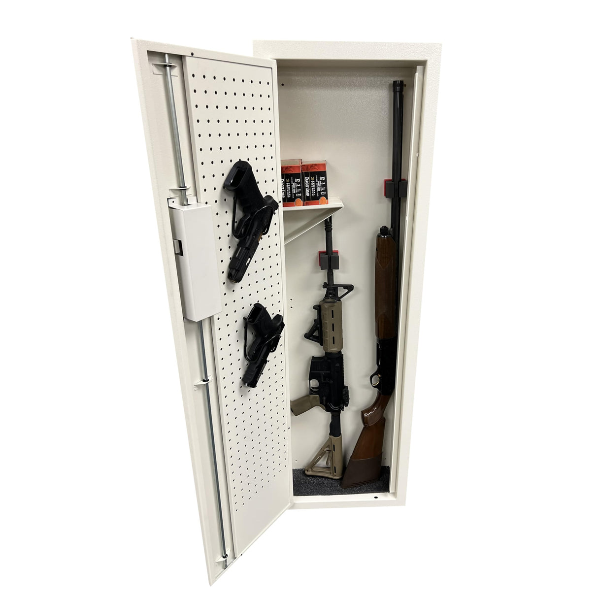 V-Line Ind. Wall Closet Vault Plus Security Safe Gun Safe and Money Safe This Safe Provides Security for Your Firearms and Valuables,Simplex Lock Fits Between 2 Wall Studs,White V-Line