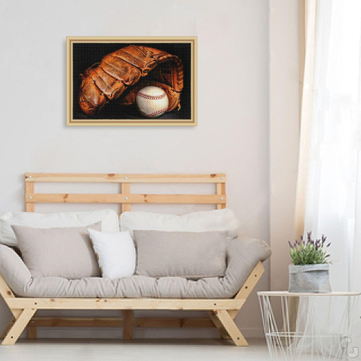 Kigai Vintage Baseball Glove Puzzles for Adults 1000 Pieces, Adults and Kids Ntellectual Decompression Jigsaw Game for Christmas Holiday Toy Birthday Gift Kigai