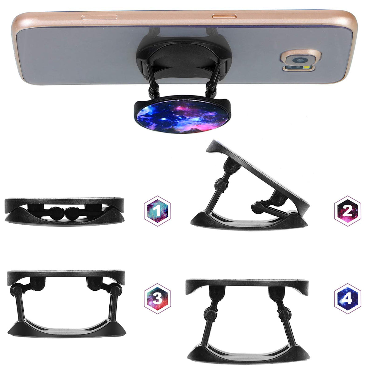 Weewooday 20 Pcs Sublimation Socket Blank Phone Grip Holders Collapsible Phone Grips Self Adhesive Sublimation Phone Holders for Smartphones and Tablets Weewooday