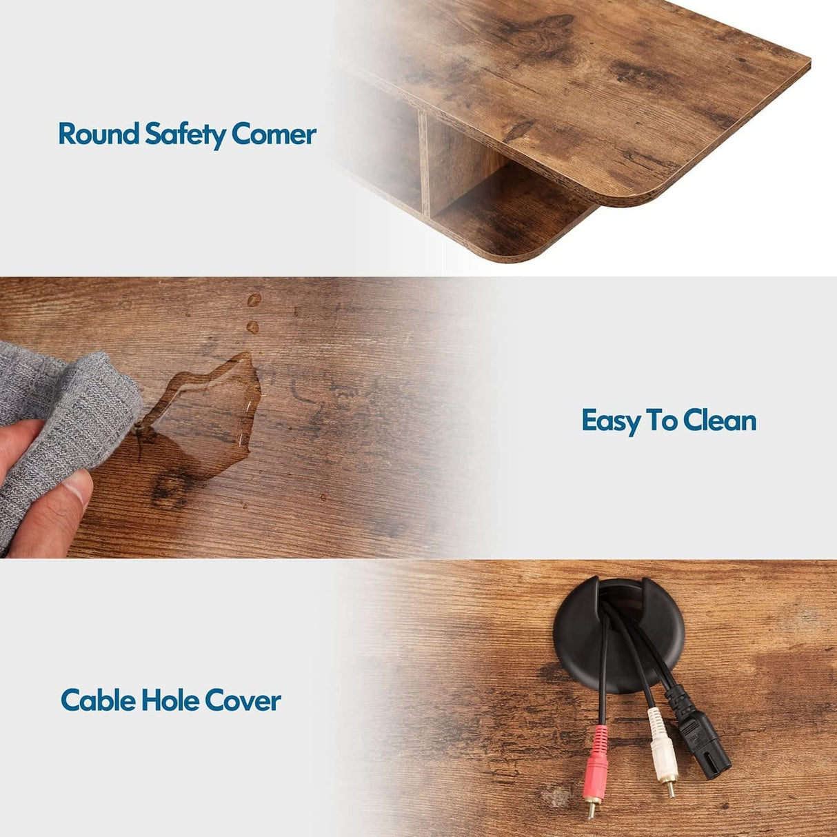 FITUEYES 2 Tier Modern Floating TV Stand Wall Mounted Entertainment Center, Floating TV Shelf Under TV for Living Room, Brown FITUEYES