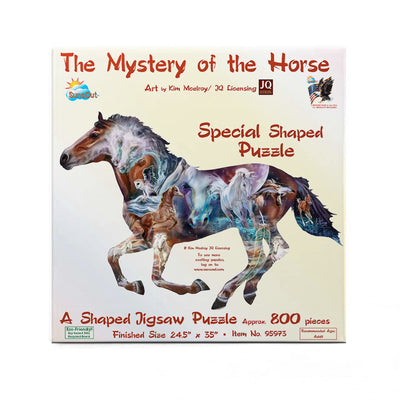 SUNSOUT INC - The Mystery of The Horse - 800 pc Special Shape Jigsaw Puzzle by Artist: Kim McElroy - Finished Size 24.5" x 35" - MPN# 95973