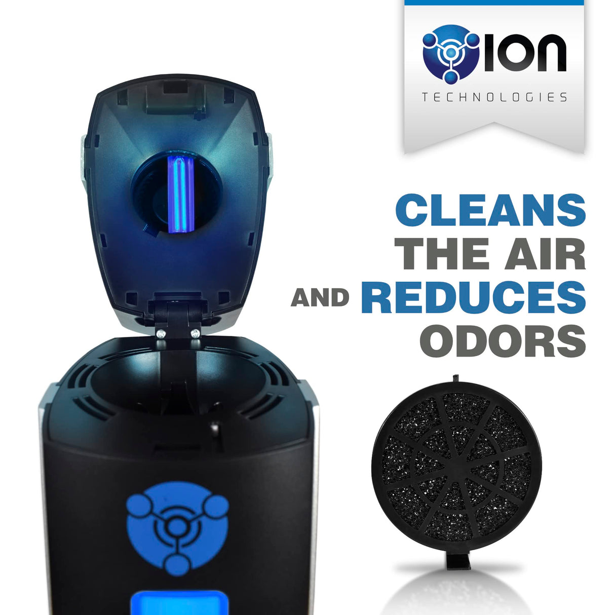 OION Technologies B-1000 Permanent Filter Ionic Air Purifier Pro Ionizer with UV-C, New (Black) OION Technologies