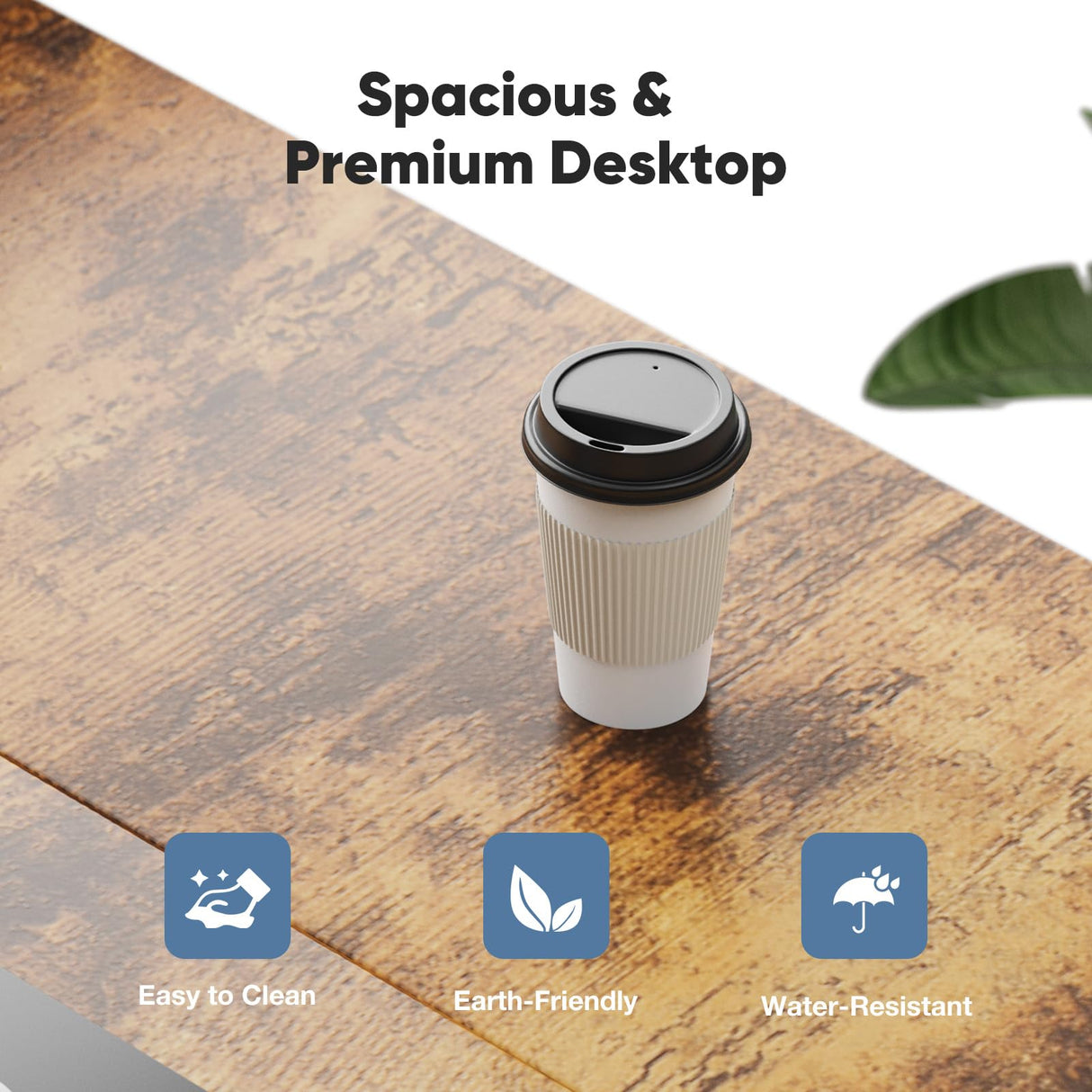 DUMOS Computer Desk with 2 Drawers, 40x24 Inch Office Desks with Shelf, Gaming Work Study Vanity Table with Storage 2-Tier Drawer for Living Room Bedroom Small Spaces,Antique Wood DUMOS