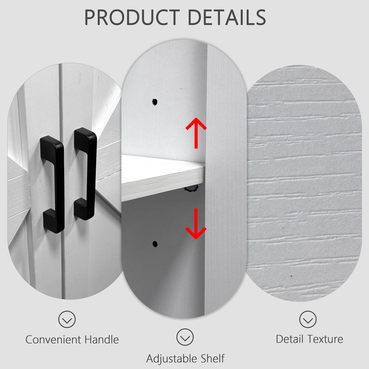 TIMWNER 71” Arched Bookshelves, Tall Wood Bookcase with Lower Cabinet, Modern Pantry Storage Cabinet Bookshelf for Kitchen, Living Room,Office,White TIMWNER