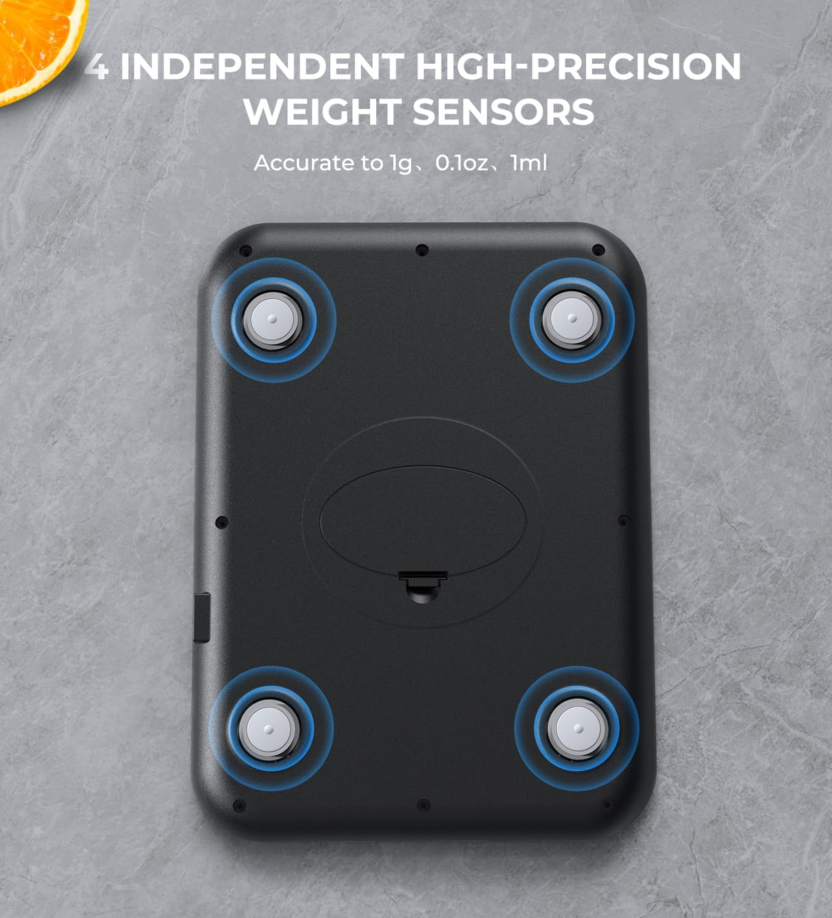 AZC Rechargeable Food Scale,33 lb Kitchen Scale, Digital Weight Grams and Ounces, 6 Units with Tare Function,8.2 x 6 x 0.7 inches AZC