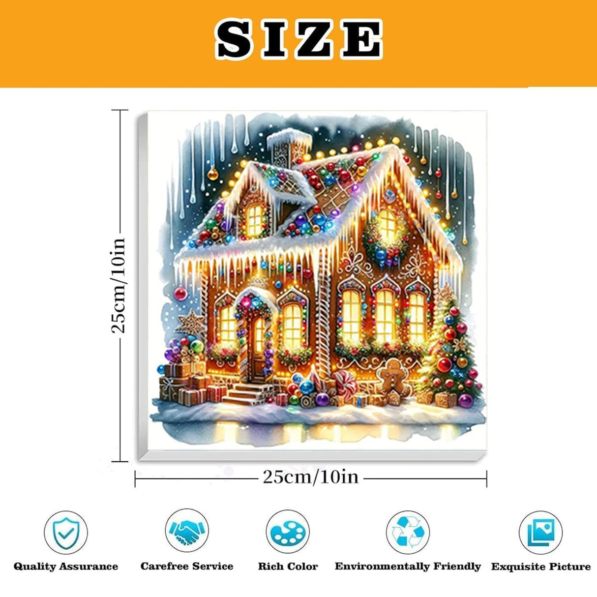 Paint by Numbers for Adults and Kids Beginner, 4 Pack Christmas Painting by Number Kits On Canvas, Number Artist Paint by Number Kit DIY Oil Painting Acrylic Paints, Home Wall Decor 10x10in Fairyland JinWenn