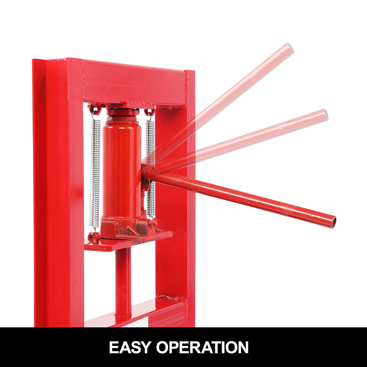 TUFFIOM 6-Ton Hydraulic Shop Press with Press Plates, H-Frame Garage Benchtop Press, Adjustable Working Table Height, 18.9”L x 15.75”W x 36.8”H TUFFIOM