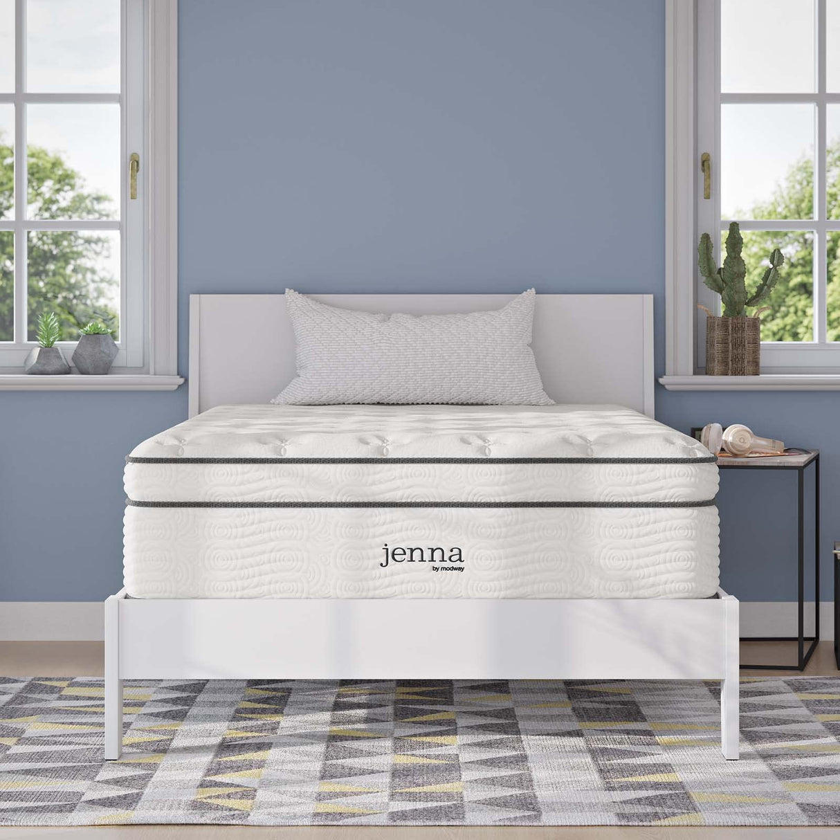 Modway Jenna 14” Innerspring and Memory Foam Full Mattress With Individually Encased Coils Modway