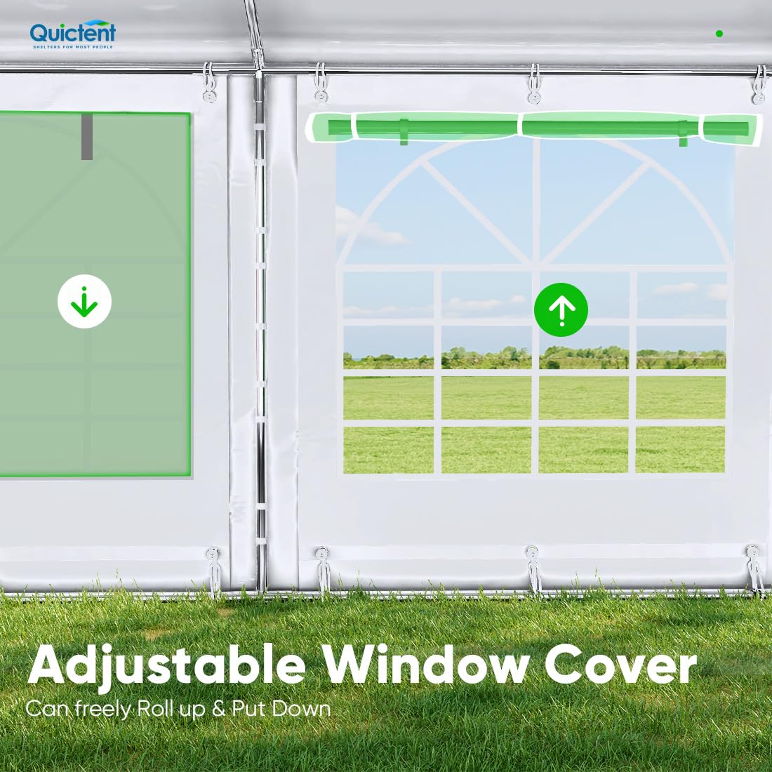 Quictent 20x40ft Party Tent Heavy Duty Outdoor Wedding Event Shelters Upgraded Galvanized Canopy Commercial Tent with Removable Sidewalls & 7 Storage Bags Quictent