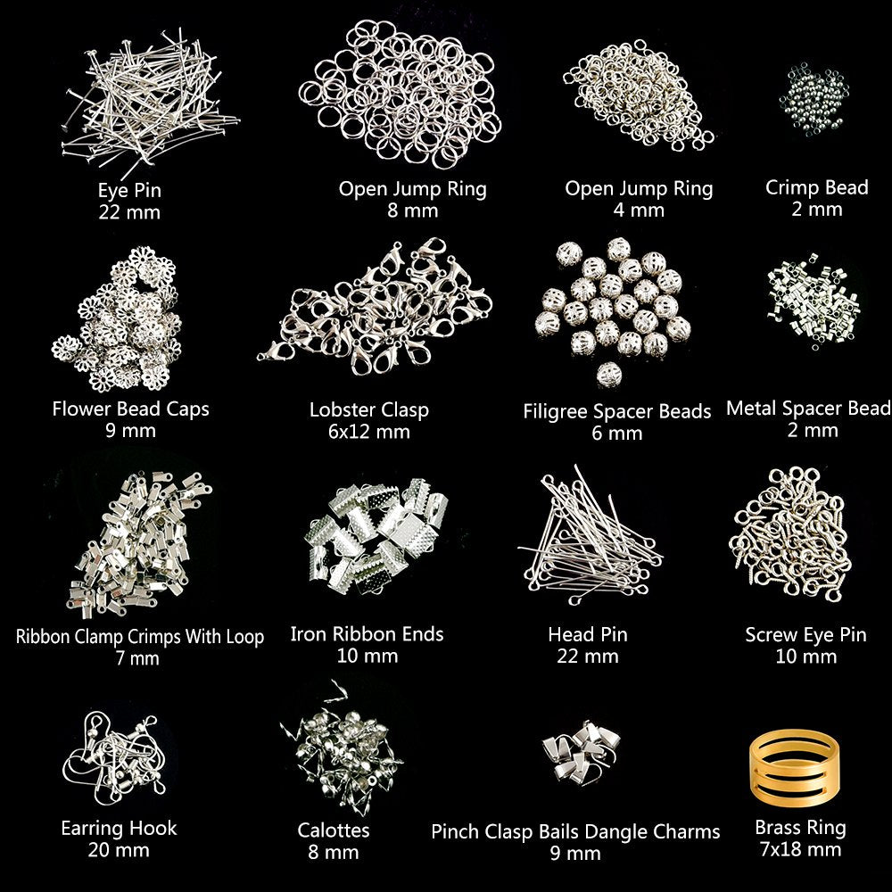 KUUQA Jewelry Making Kit Jewelry Findings Starter Kit Jewelry Beading Making and Repair Tools Kit KUUQA