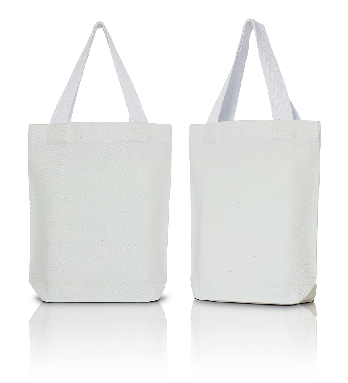 GiftExpress Pack of 26 Canvas Tote Bag Bulk, Cotton Totes for Embroidery, Crafting , DIY Projects, Bridesmaids Totes, Reusable Grocery Shopping Bags, 13 x 11 Inch(26 Pack) GiftExpress