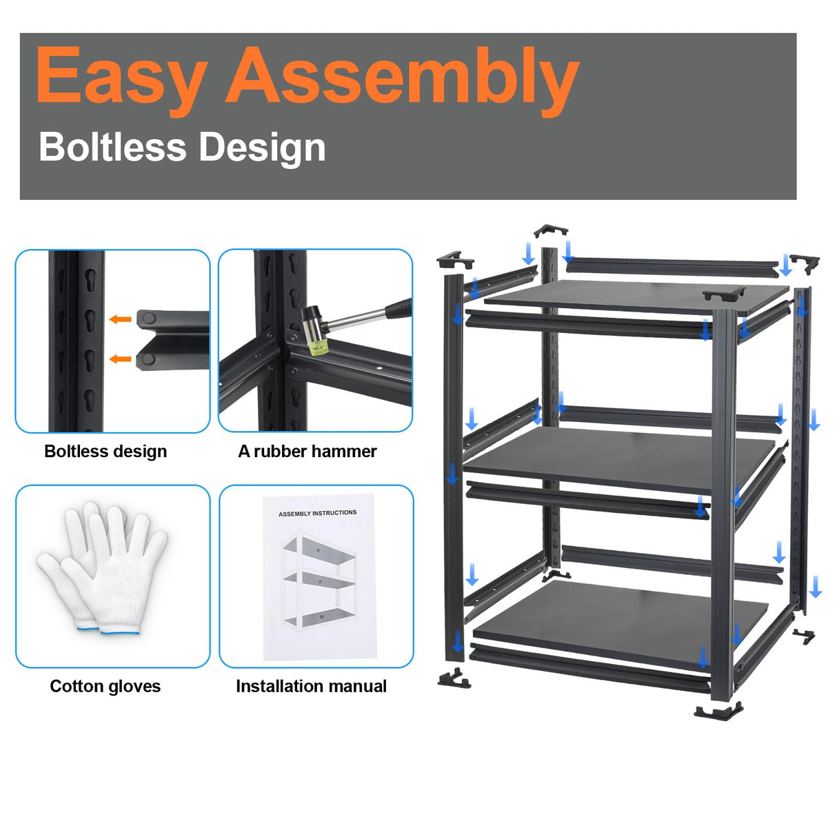32" W Garage Shelving, 1500LBS Garage Storage Shelves Heavy Duty Industrial Shelving Unit, 3 Tier Adjustable Metal Shelving for Basement, Shop, Warehouse, 32" W x 16" D x 32" H Umeiga