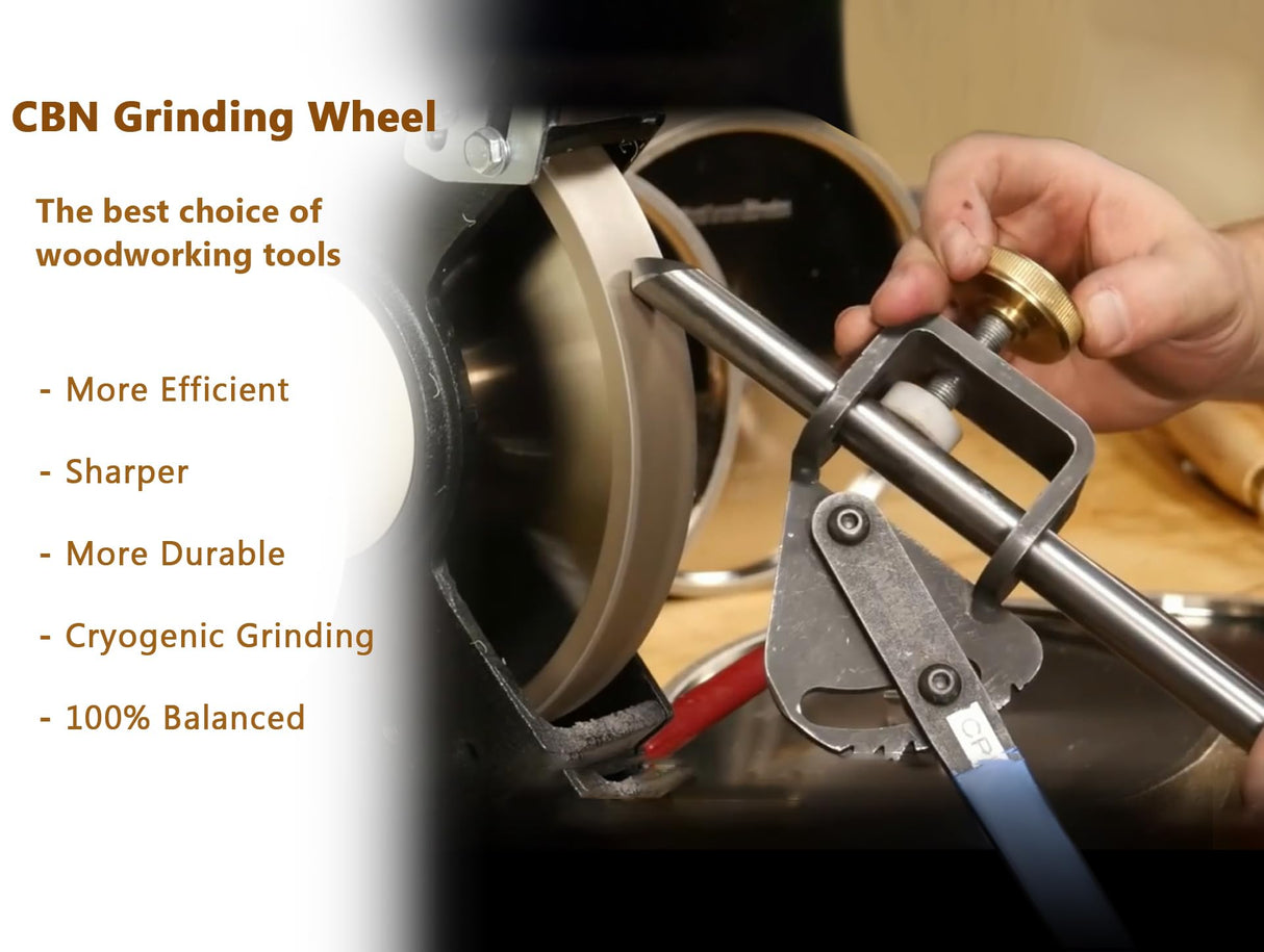 UF-SHARP 8 inch CBN Grinding Wheel 180 Grit, 8" Dia x 1" Wide x 5/8" Bore (Aluminum Body) for Sharpening High Speed Steel Tools、Woodturning Tools (8"x1") UF-SHARP