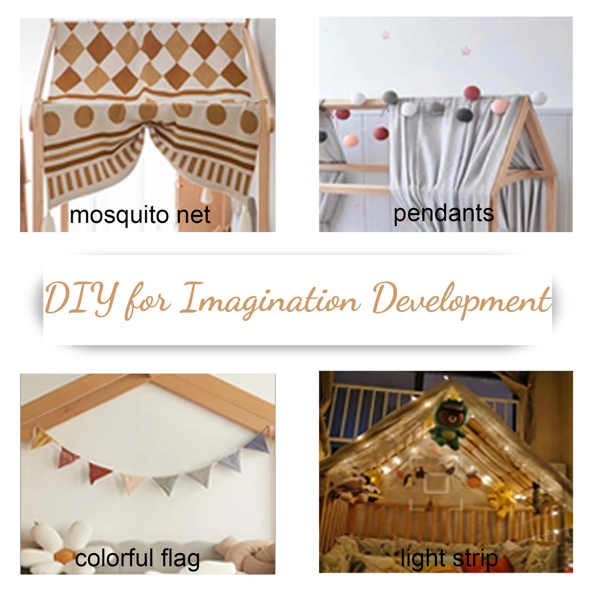 Twin Floor Bed with Fence Rails by Harper & Bright Designs - White Montessori House Bed for Kids Harper & Bright Designs