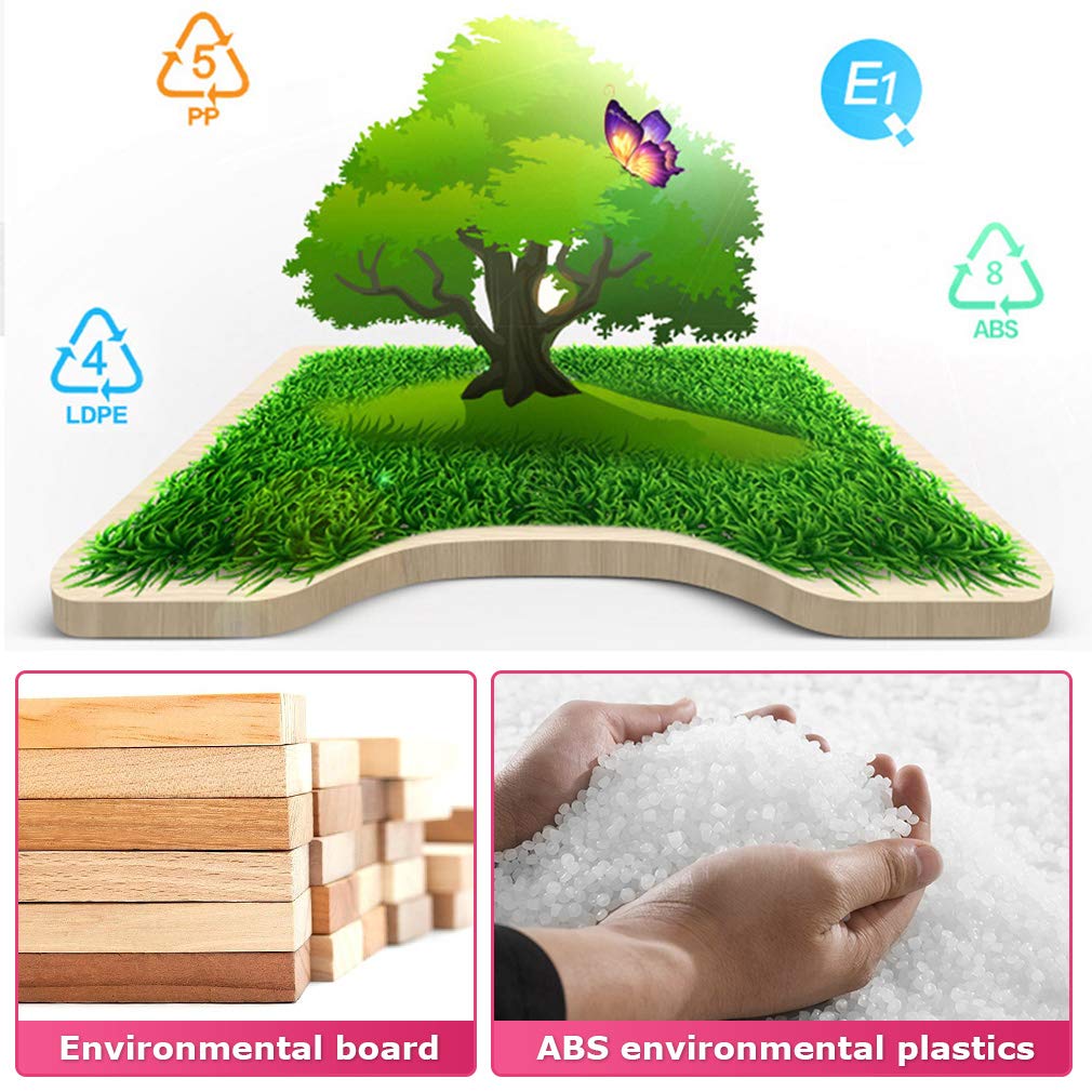 FDW Kids Desk Children Writing Student Desk Drafting Table Height Adjustable Study Table and Chair with Drawers Storage,Pink FDW