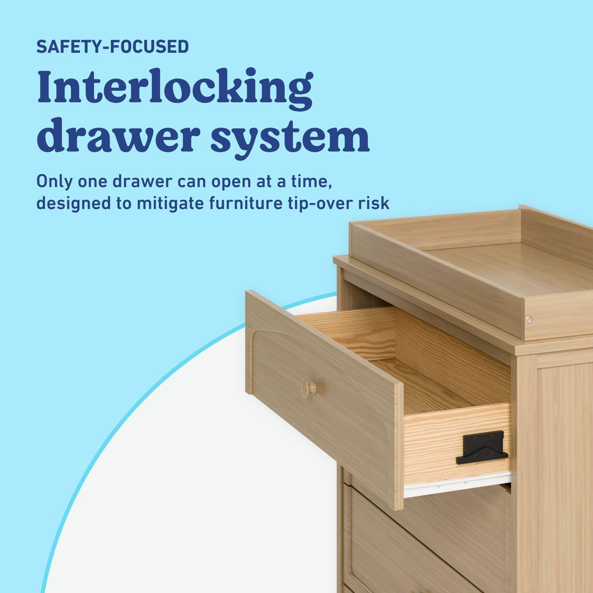 Graco Olivia 3 Drawer Changing Table Dresser (Driftwood) – GREENGUARD Gold Certified Baby Dresser with Changing Table Top, Includes Interlocking Drawer System Graco