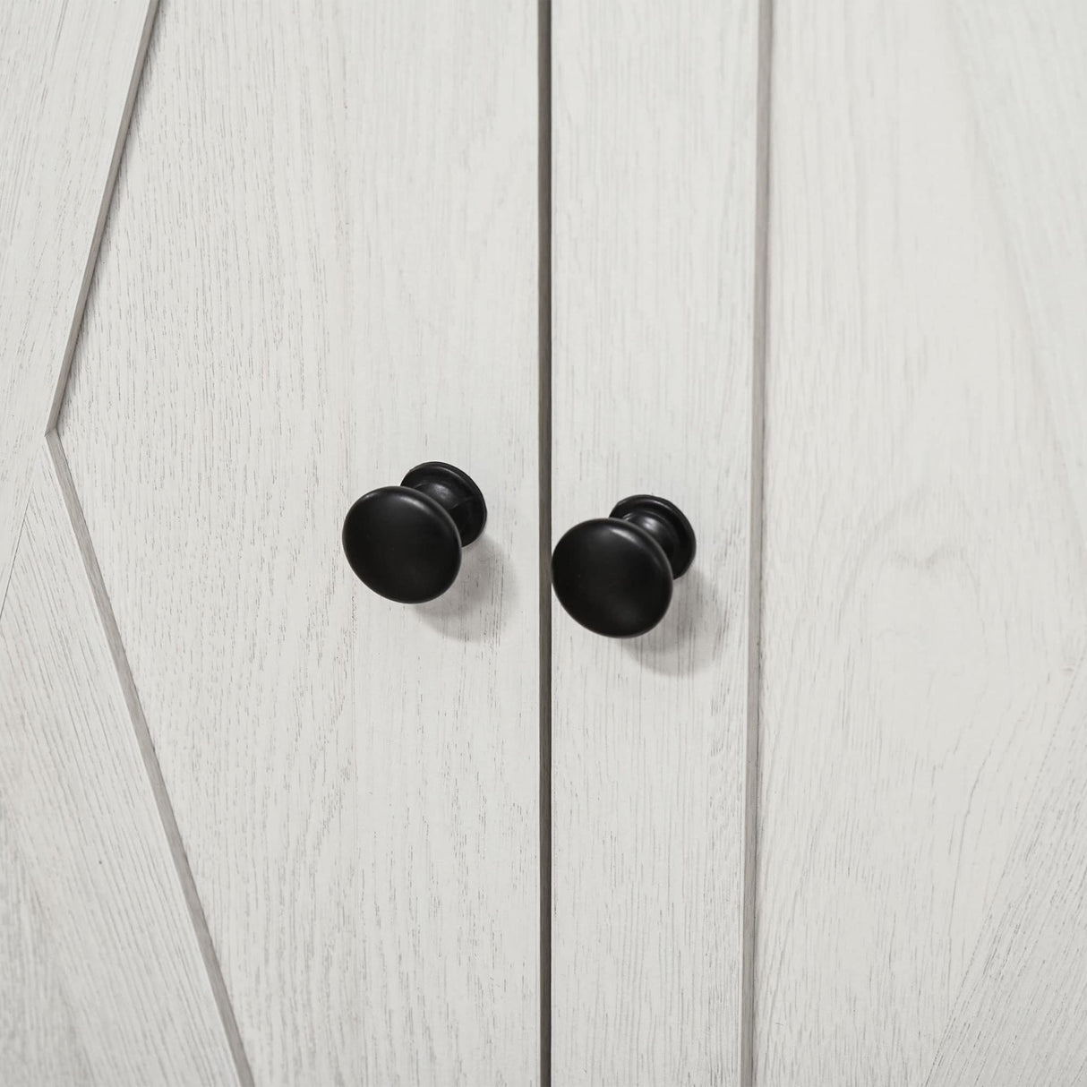 HOMCOM Farmhouse Barn Door Accent Cabinet, Kitchen Sideboard Storage Cabinet with Double Doors, Drawer, and Adjustable Shelf for Bedroom, Living Room, White HOMCOM