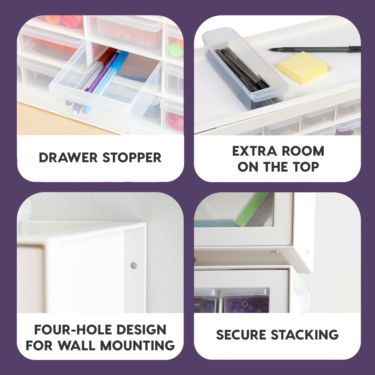 IRIS USA Screw Tool Organizer Small Parts Cabinet Chest, 44-Drawer Hardware Electronics Nuts Bolts Storage Drawers Organization Toolbox Garage Craft Business Teacher Beads Scrapbook Art Hobby - White IRIS