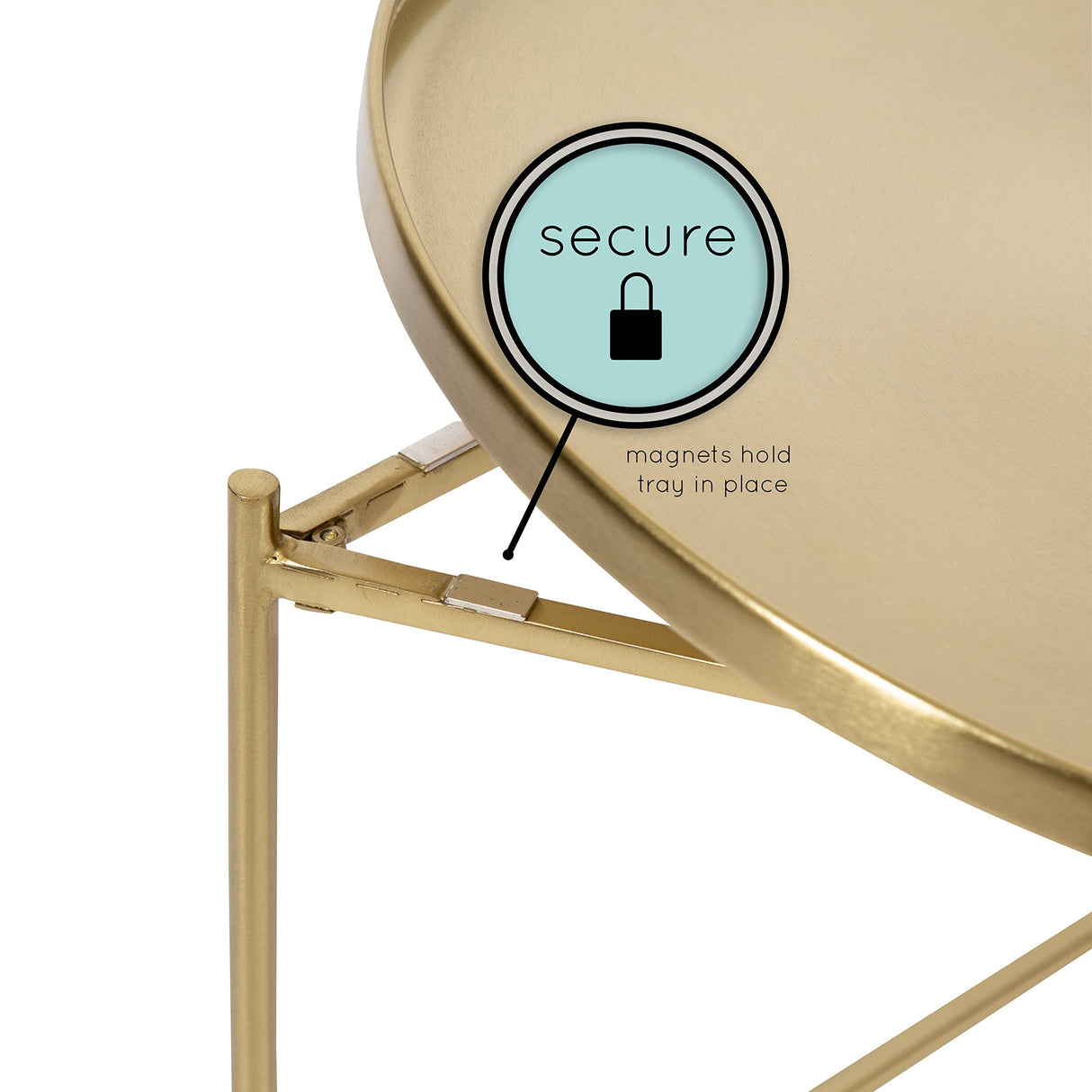 Kate and Laurel Ulani Modern Nesting Coffee Table, Set of 2, Walnut and Gold, 22.5 x 20.25, Decorative Sophisticated Mango Wood and Metal End Tables for Display and Storage Kate and Laurel