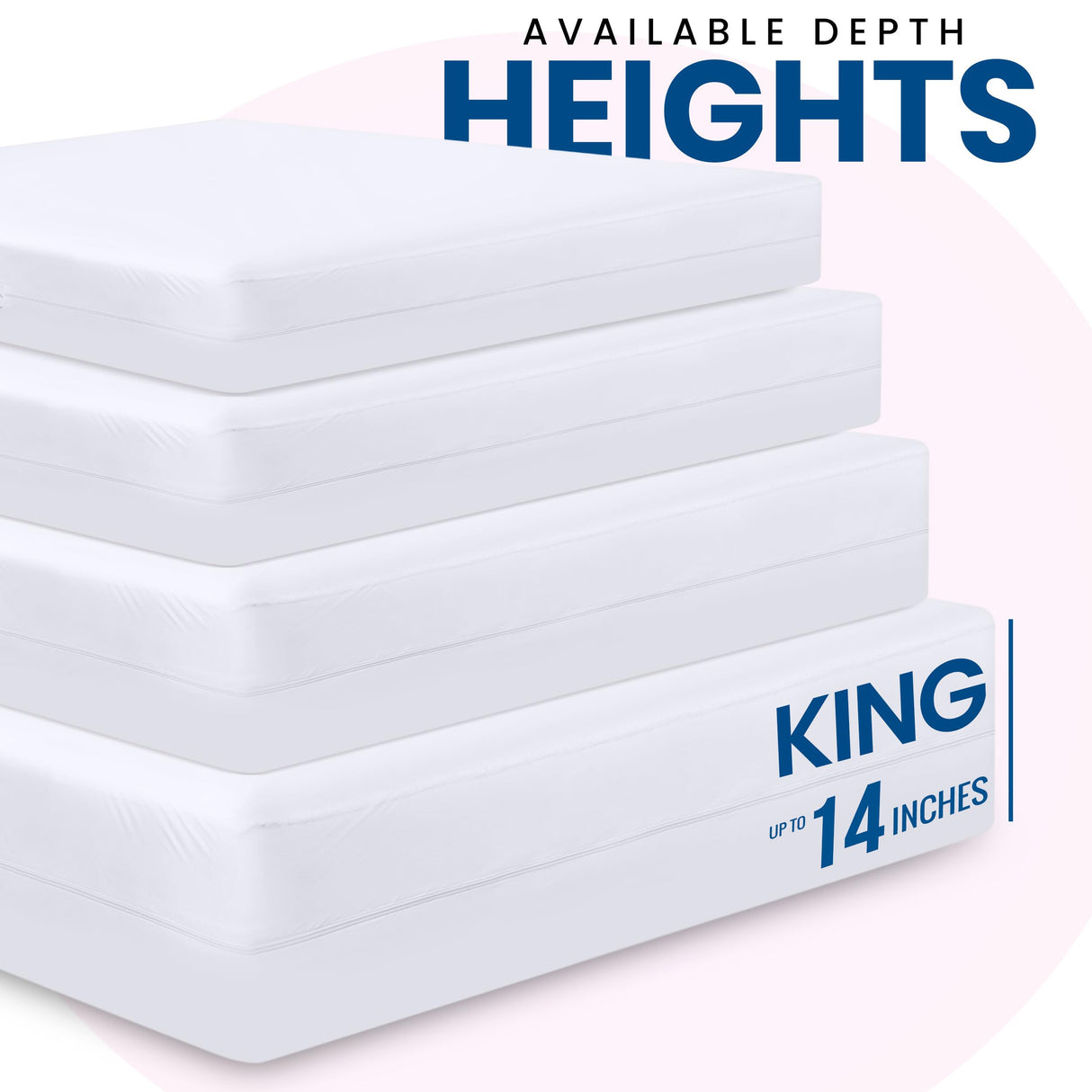 Utopia Bedding Premium Waterproof Bed Bug Mattress Cover, King Zippered Mattress Protector, 14 Inches Deep, Dust Mite Proof 6-Sided Mattress Encasement for Bed Utopia Bedding