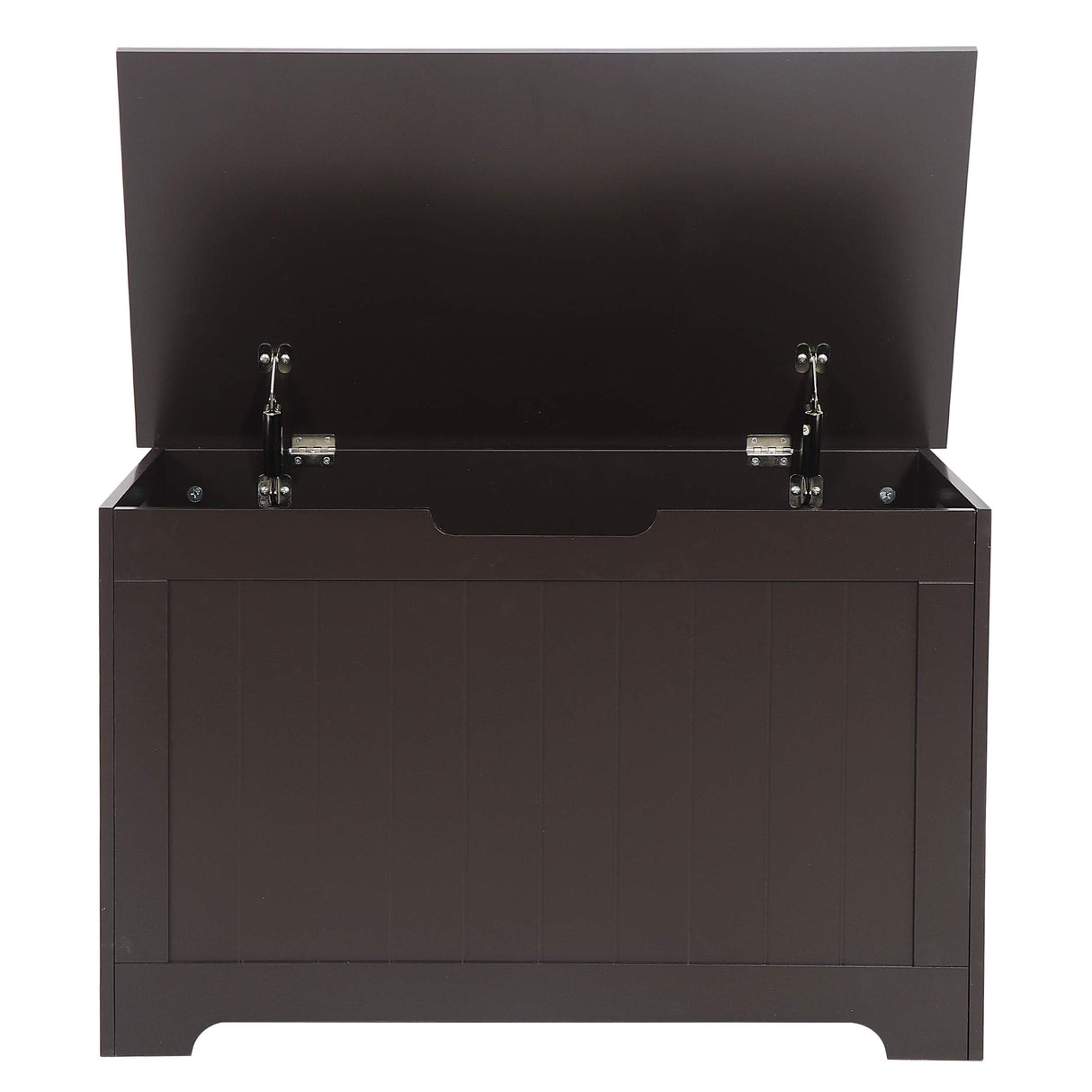 Saicool 30 Inch Wooden Storage Chest, Storage Trunk w/2 Safety Hinges,Storage Bench,Modern Lift Top Chest Box Organizer for Entryway,Living Room, Bedroom,Brown Saicool