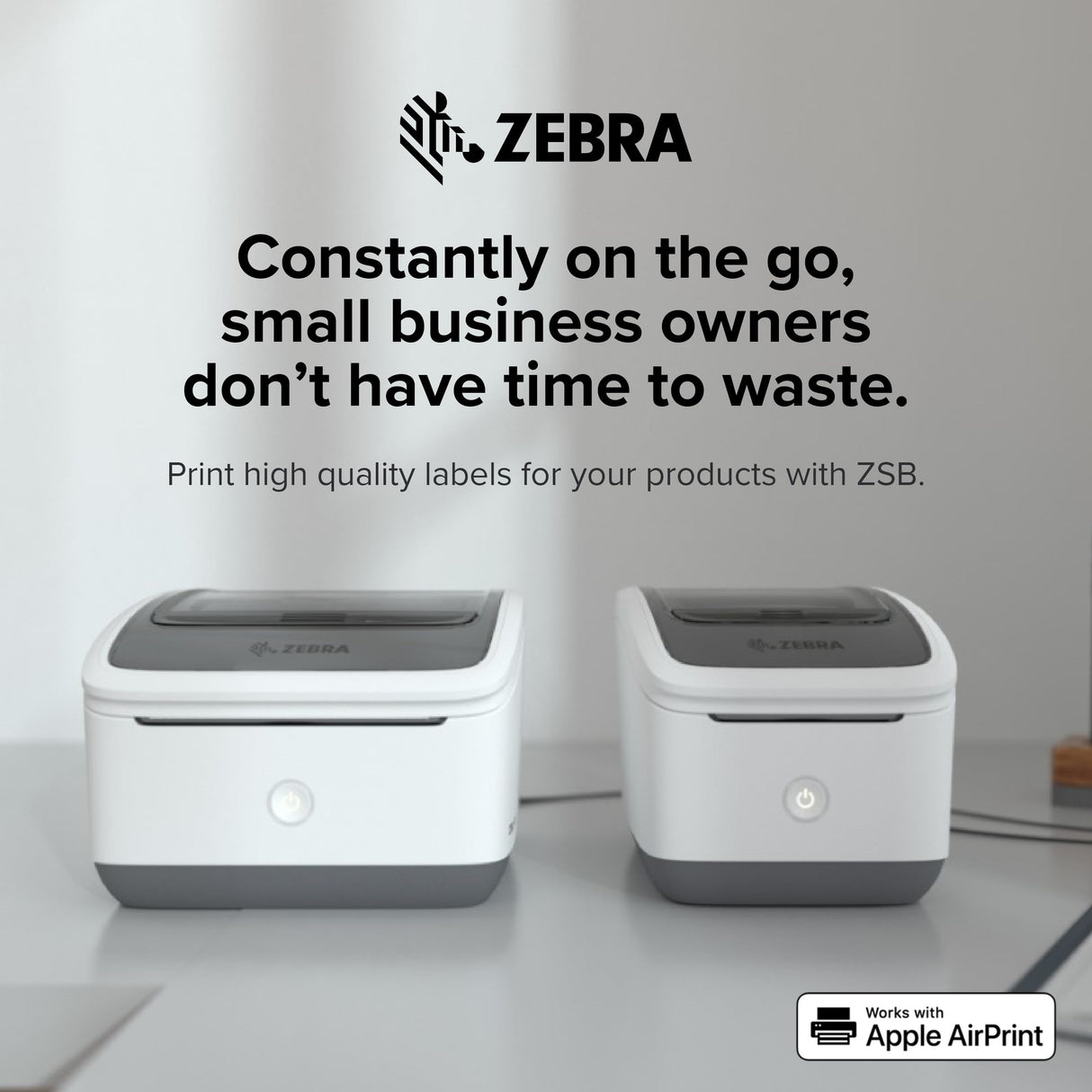 ZEBRA ZSB Series Thermal Label Printer 4" 300 dpi, Wi-Fi Printing, Supports UPS/USPS/FedEx, Barcodes, Custom & Shipping Labels, Print Anywhere, 4x6 Home & Office Shipping Label Printer ZEBRA