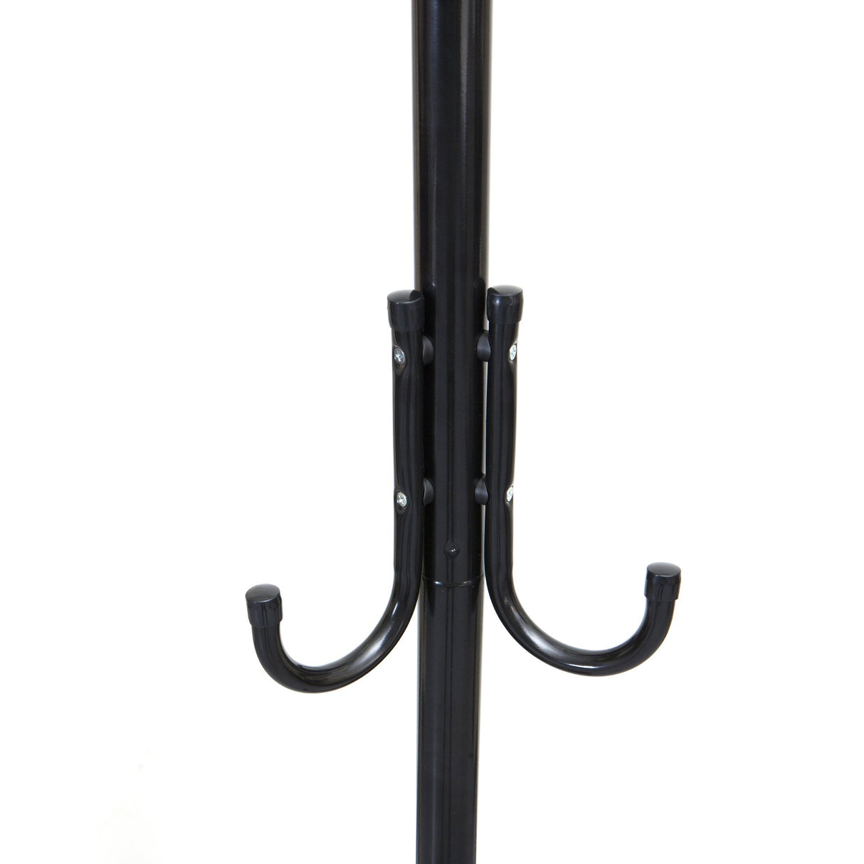Mind Reader Coat Rack, Hall Tree, Freestanding Organizer, Coat Tree, Hat, Jacket, Purse, Metal, 18"L x 18"W x 68.5"H, Black, 11 Mind Reader