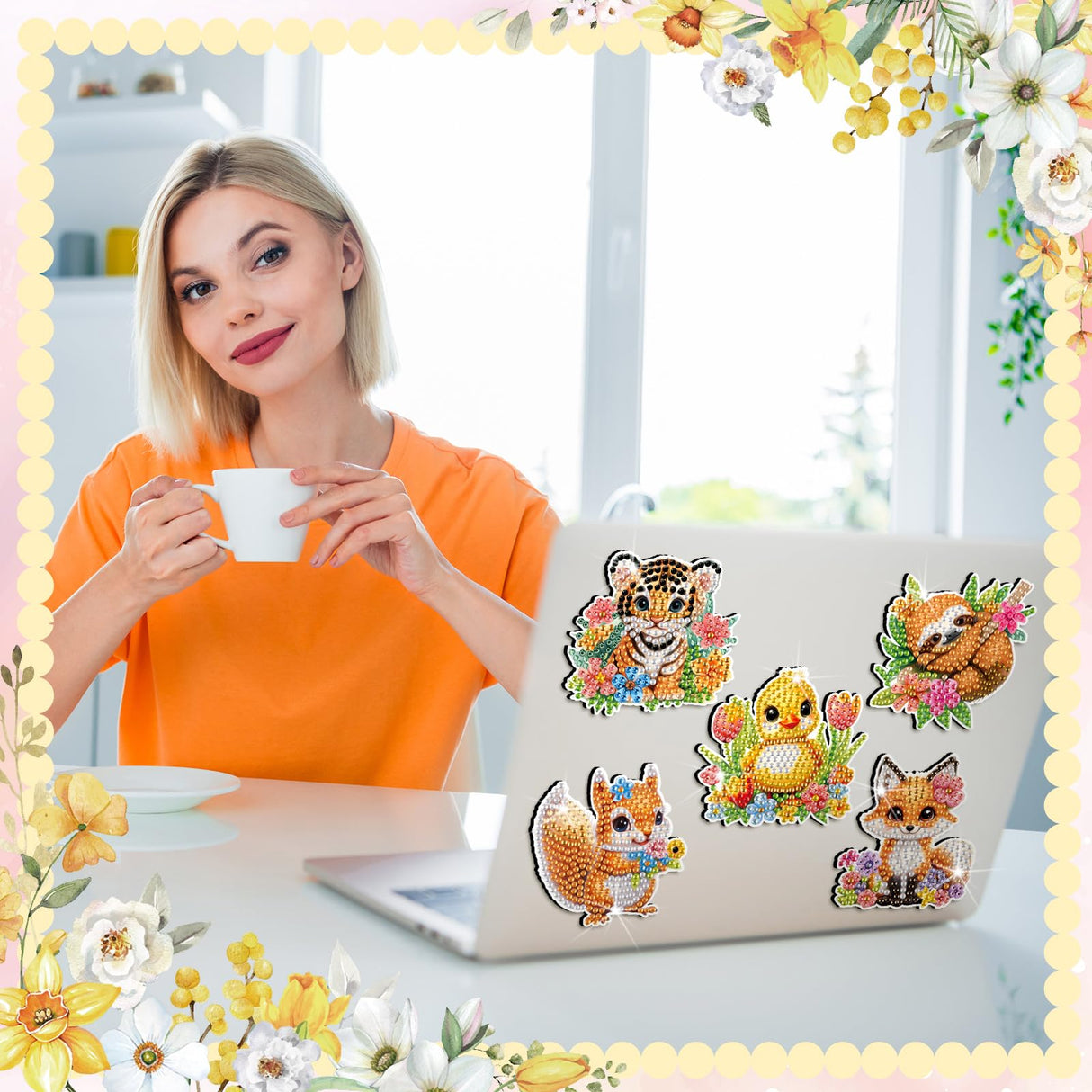 Xuhal 30 Pcs Animal Diamond Painting Magnets Watercolor Animal Diamond Art Magnet Kits for Adults Cute Elephant Tiger Refrigerator Magnetic Sticker 5D Rhinestone Fridge Stickers for DIY Crafts Gifts Xuhal