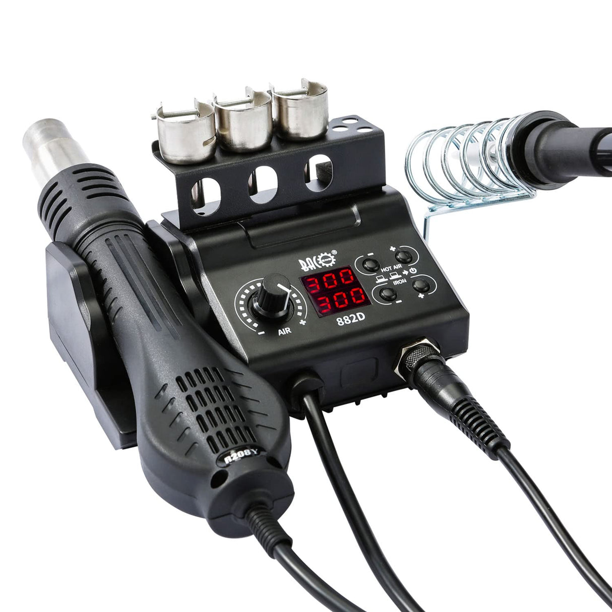 BACOENG 2 in 1 882D Soldering Iron Hot Air Rework Station with LED Display and ℉/℃ Conversion BACOENG