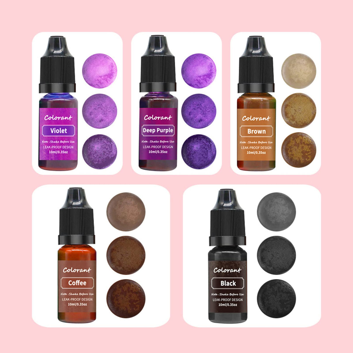 QIXIAMO Candle Dye 20 Colors Liquid Candle Making Dye for Candle Making Supply Kit Candle Coloring for Dyes 0.35oz/10 ml, 0.358inch QIXIAMO