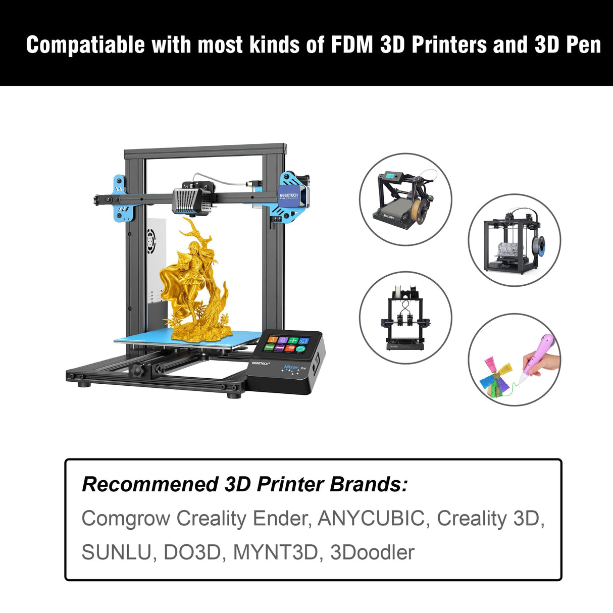 HELLO3D Purple Glitter PLA Filament 1.75mm, 3D Printing Sparkly Shining PLA Filament 1KG/Spool, Starry Sky Flash Surface, Dimensional Accuracy +/- 0.05 mm, Compatible with Most FDM 3D Printers/Pens HELLO3D