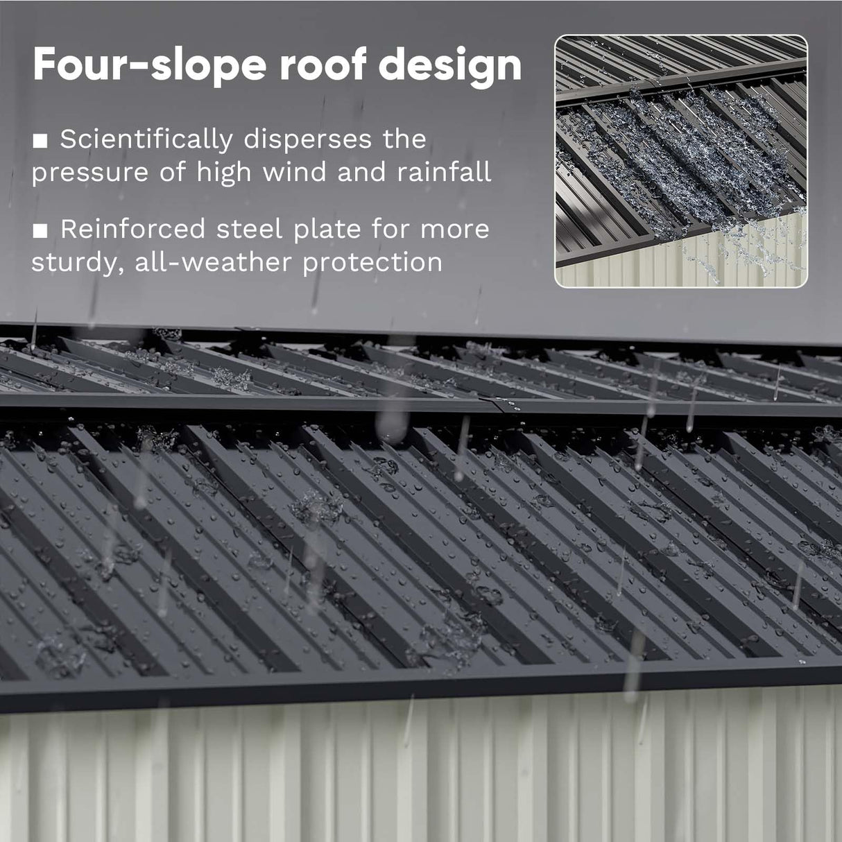 Patiowell 10 X 12 FT Barn Style Metal Storage Shed for Outdoor, Steel Yard Shed with Design of Lockable Doors, Utility and Tool Storage for Garden, Backyard, Patio, Outside Use Patiowell