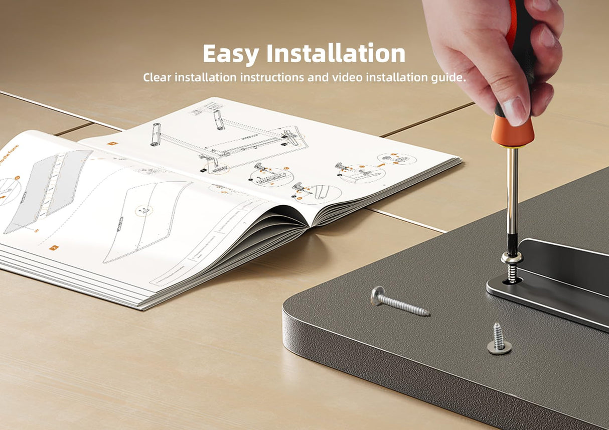 YDN Standing Desk with Drawers, 48 Inch Standing Desk Adjustable Height, Adjustable Electric Stand Up Sit Stand Small with Storage and Shelf, Black YDN