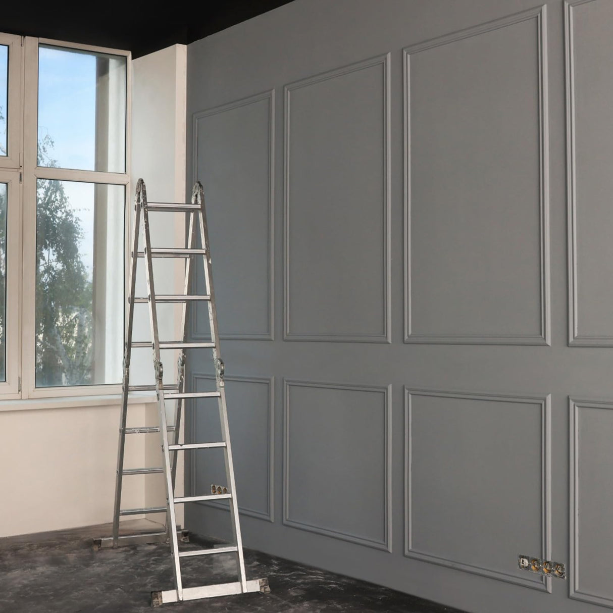 Pangda 3 Set Peel and Stick Wall Molding Kit, Premade Accent Molding Wainscoting Panel for Interior Wall Moulding Decor, Ready to Assemble Wainscoting Accent Panel (54 x 24 in) Pangda