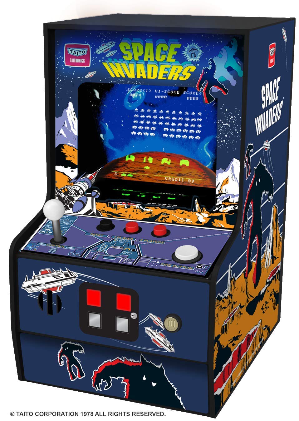 My Arcade Space Invaders Micro Player: Mini Arcade Machine Video Game, Fully Playable, 6.75" Collectible Premium Edition My Arcade
