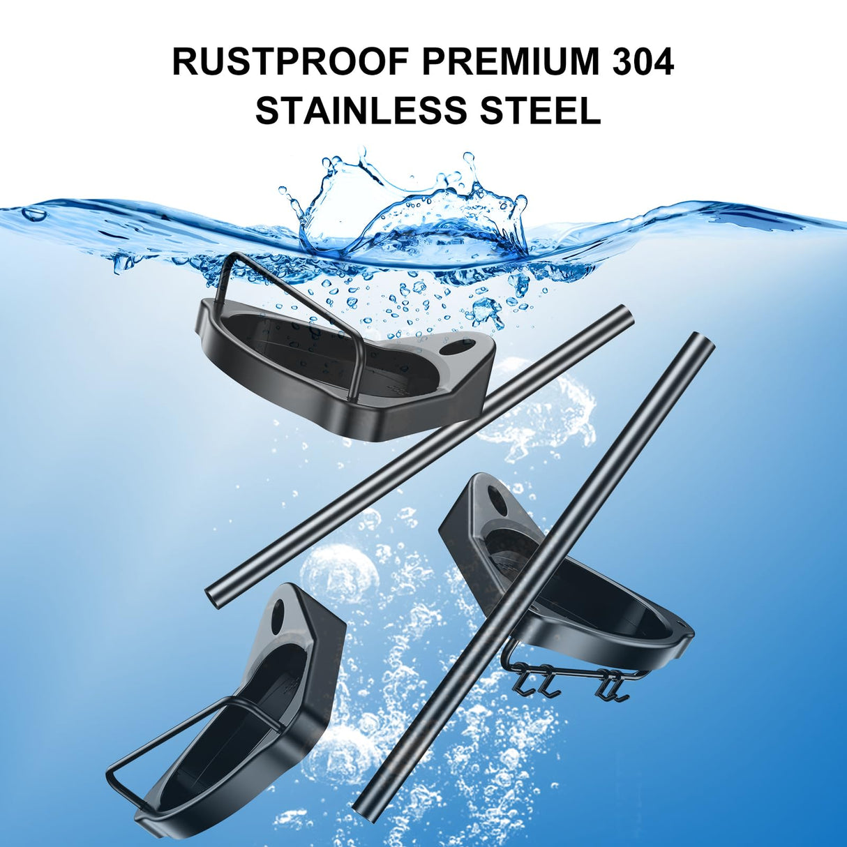 HAMITOR Corner Shower Caddy Tension Pole: Adjustable Stainless Steel Shower Organizer 4 Tier Shelf for Bathroom Bathtub Shampoo - Floor Standing Rack Bath Storage Holder with Rust Proof Rods - Black HAMITOR