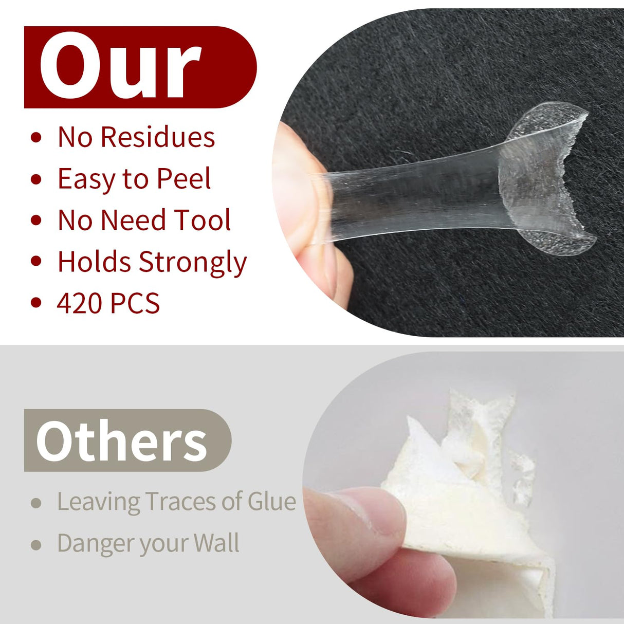 Focusound 80 Pack Acoustic Foam Panels 1" x 12" x 12" Sound Proof Foam Panles Soundproofing Noise Cancelling Wedge Panels for Home Office Recoding Studio with 420PCS Double-Side Adhesive Focusound