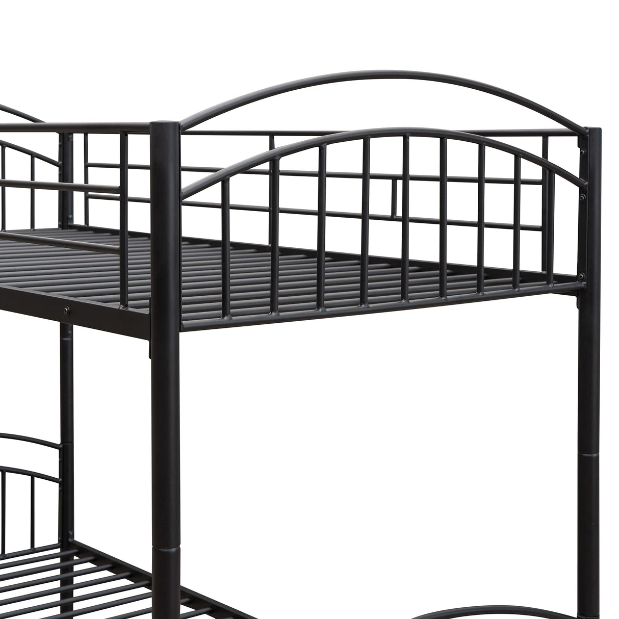 Twin Over Twin Metal Bunk Beds, Convertible Bunk Bed Divided into Two Beds for Kids Boys Girls Teens,Black Bellemave