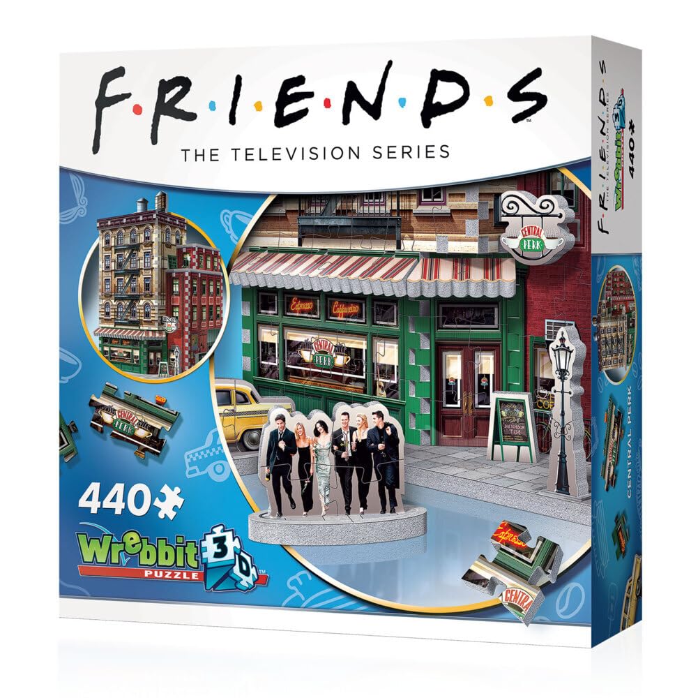 Wrebbit3D Friends Central Perk 3D Puzzle for Teens and Adults | 440 Real Jigsaw Puzzle Pieces | Not Just an Ordinary Model Kit for Adults for All Fans of The Friends TV Series Wrebbit3D