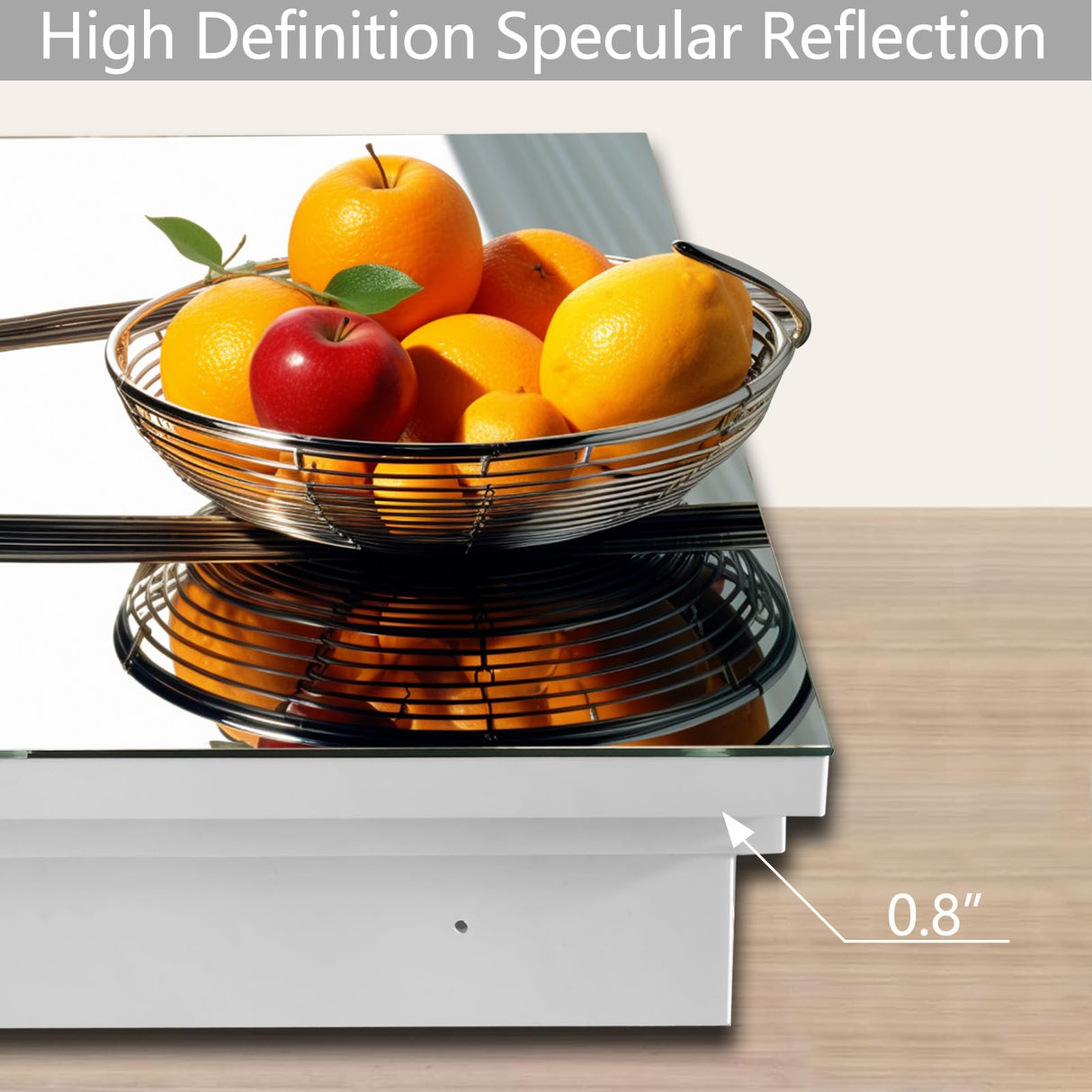 HESONTH Medicine Cabinet with Mirror, 16x26 Inch Frameless Bathroom Cabinet, 3-Tier Tempered Glass Shelves, Recessed or Surface Mount, Waterproof Storage for Bathroom Bedroom Kitchen HESONTH