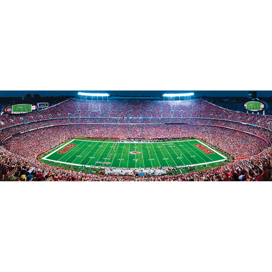 MasterPieces 1000 Piece Sports Jigsaw Puzzle - NFL Kansas City Chiefs Center View Panoramic - 13"x39" Masterpieces