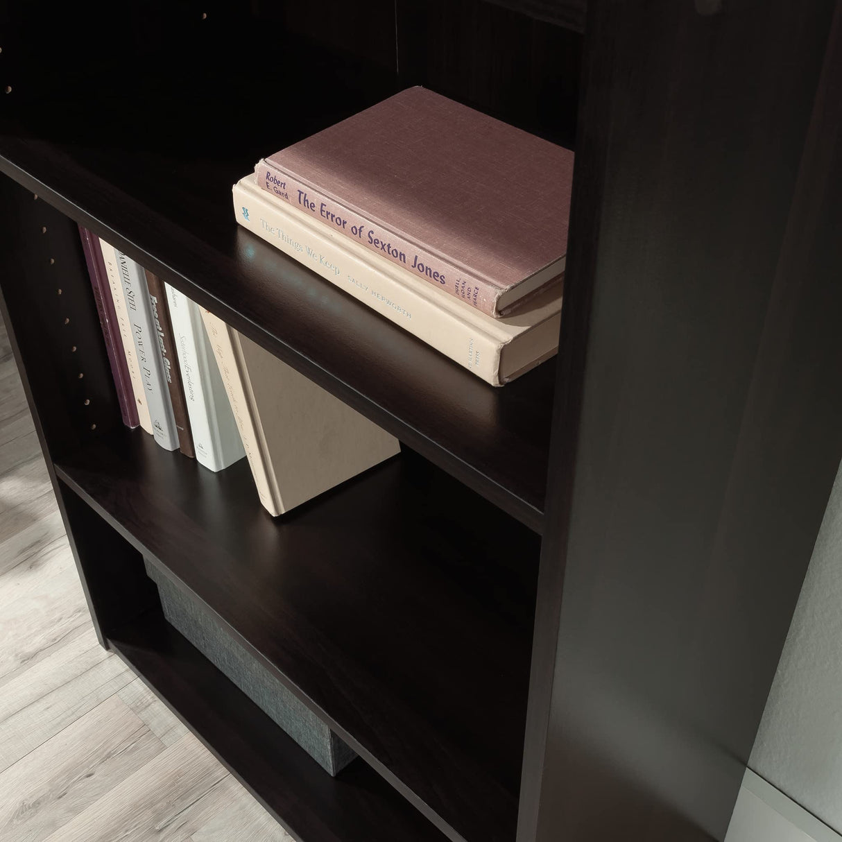 Sauder Beginnings 3 Bookcase/Book shelf, L: 24.57" x W: 11.50" x H: 35.28", Cinnamon Cherry finish Sauder