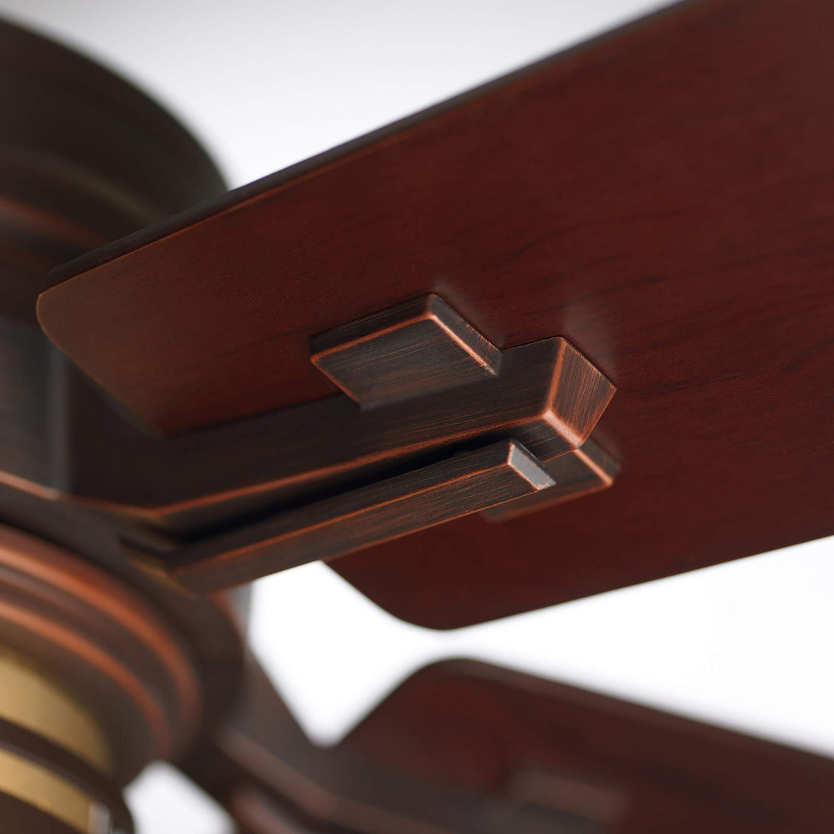 Luminance kathy ireland HOME Amhurst LED Ceiling Fan, 54 Inch Dimmable Lighting with 4-Speed Wall Control | Indoor Metal Fixture with 5 Reversible Wood Blades, Venetian Bronze Luminance