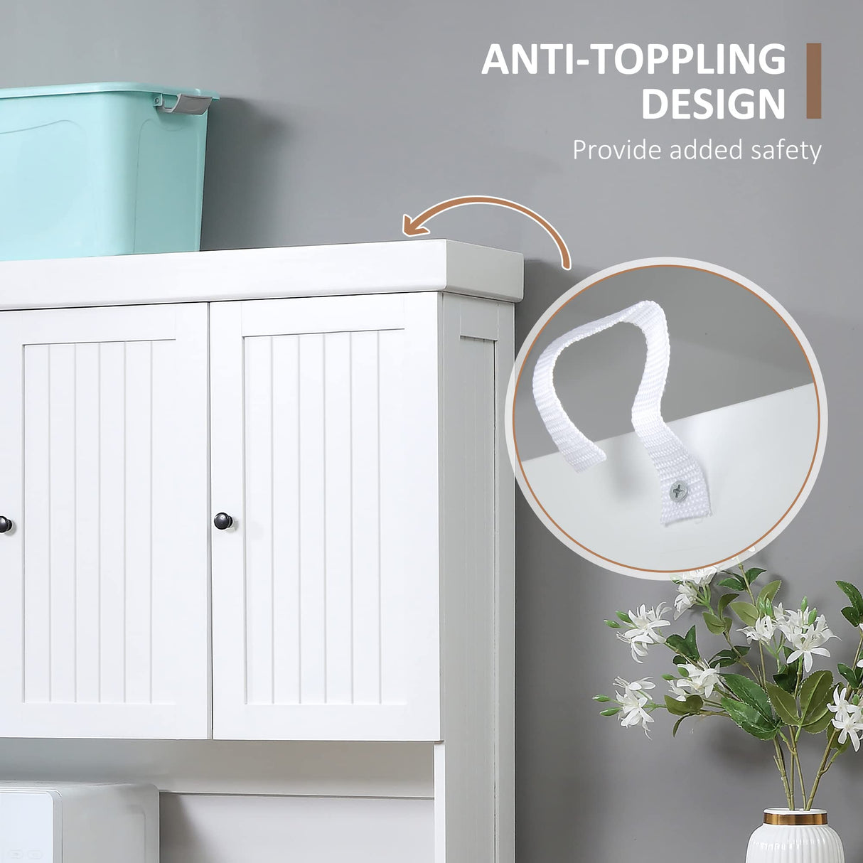 HOMCOM 71" Buffet with Hutch, Modern Farmhouse Kitchen Pantry Storage Cabinet with Microwave Oven Countertop, Drawer, and Cupboard, White HOMCOM