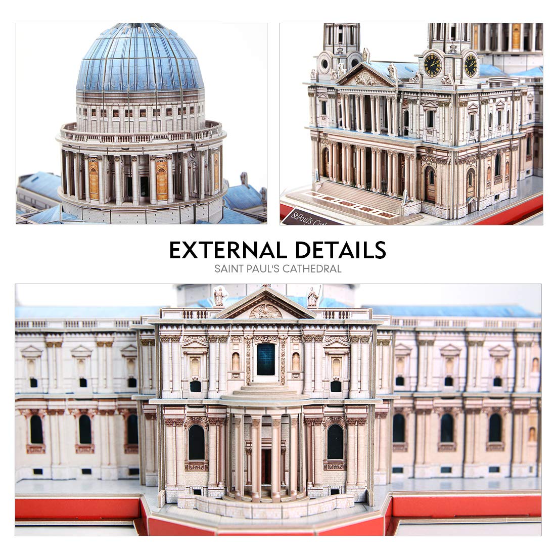 CubicFun 3D Puzzle - Large Saint Paul's Cathedral 3D Puzzles for Adults - Half-Opening Architecture, Enjoy Interior Views - Anniversary/Wedding/Souvenir/Birthday/Christmas/Teacher Gifts - 643 Pieces CubicFun