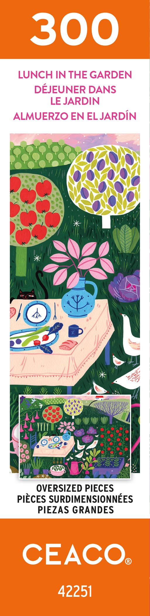Ceaco - Lunch in The Garden - 300 Oversized Piece Jigsaw Puzzle Ceaco