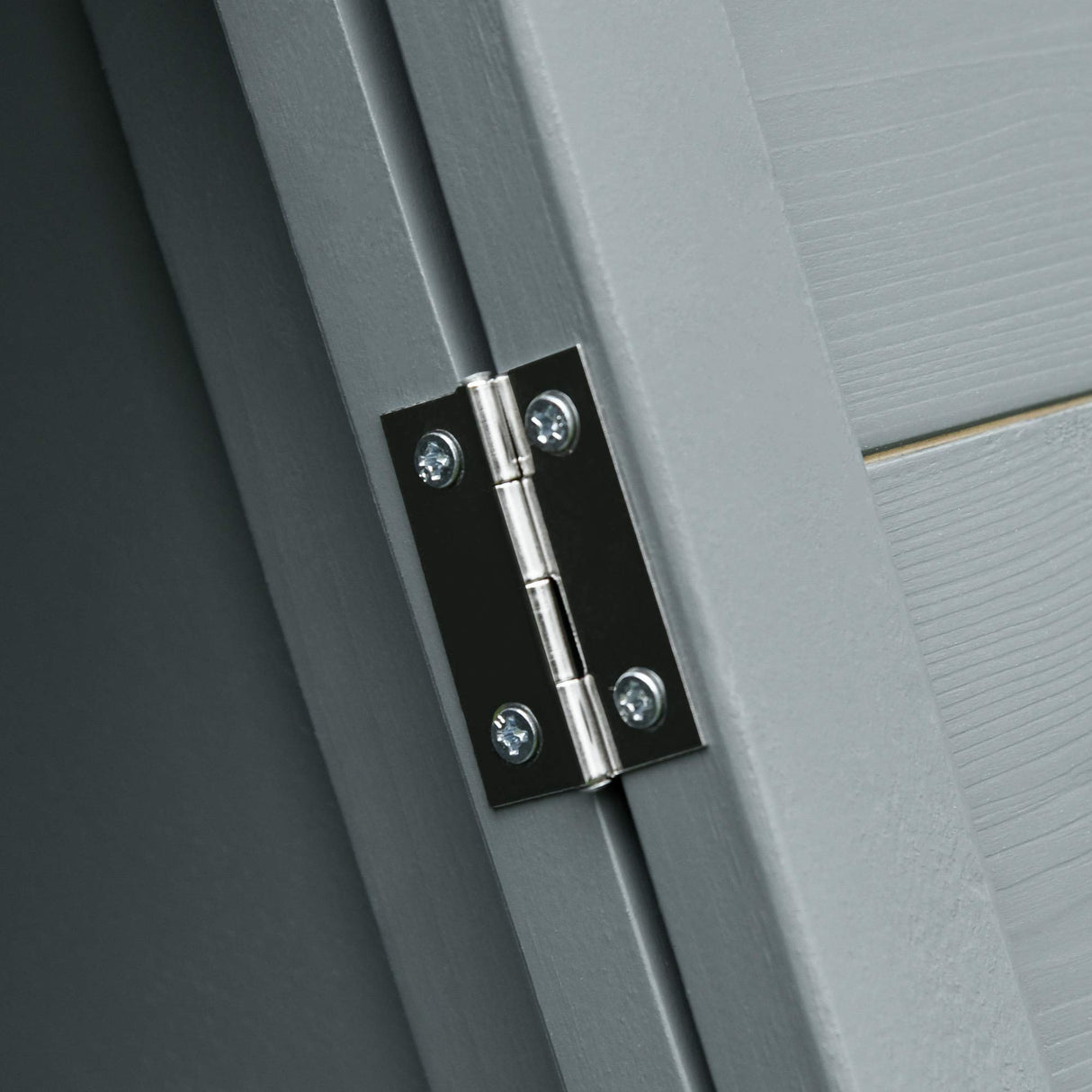 PawHut 46" x 24" Wooden A-Frame Outdoor Rabbit Cage Small Animal Hutch with Outside Run & Ventilating Wire, Gray PawHut