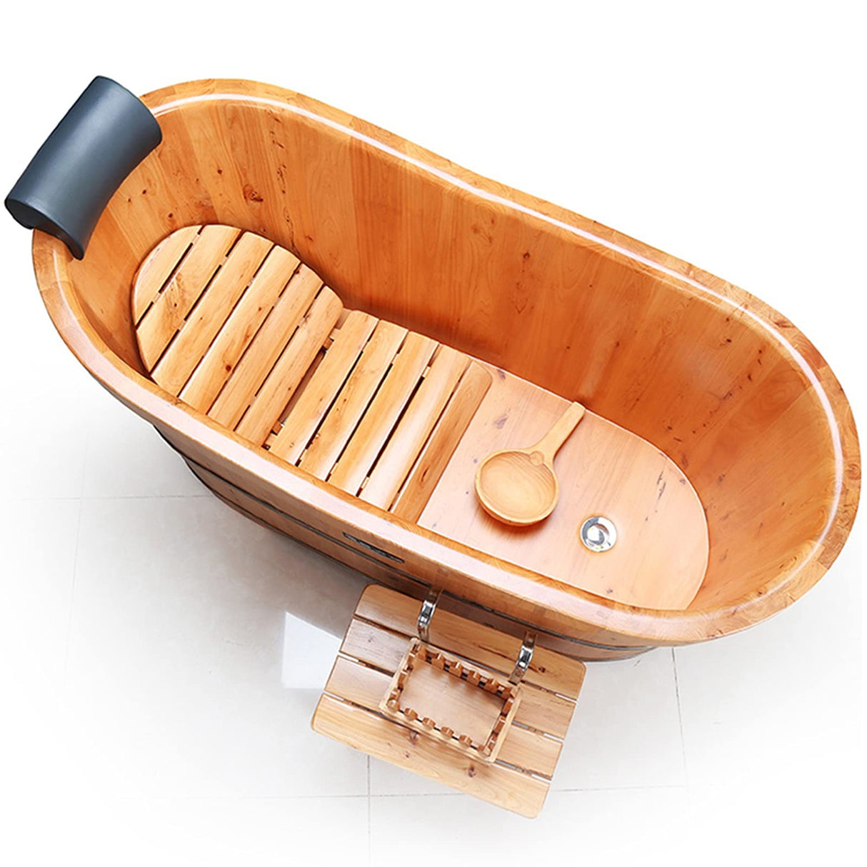 Axdwfd Solid Wood Bathtub, Free-Standing Soaking Non-Slip Bathtub, Very Suitable for Family Children Bathing Bucket Axdwfd