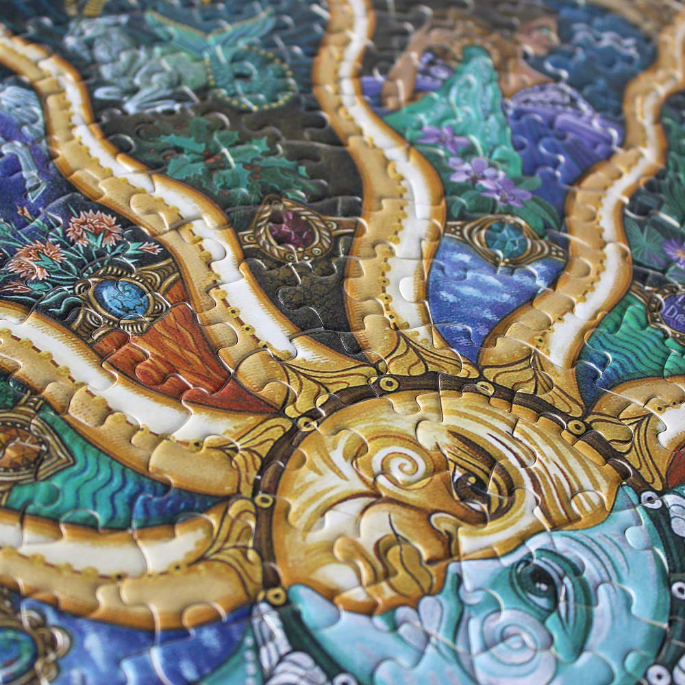 Moruska 500 Piece Puzzles for Adults- Zodiac Constellation Puzzle- Round Mandala Astrology Jigsaw Puzzle Cool and Challanege Moruska
